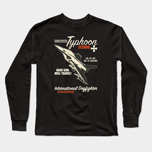 Luftwaffe Eurofighter Typhoon Long Sleeve T-Shirt by Tailgunnerstudios